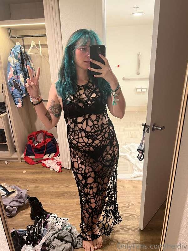 I'm just a slut hehe#sheer #dress #lingerie