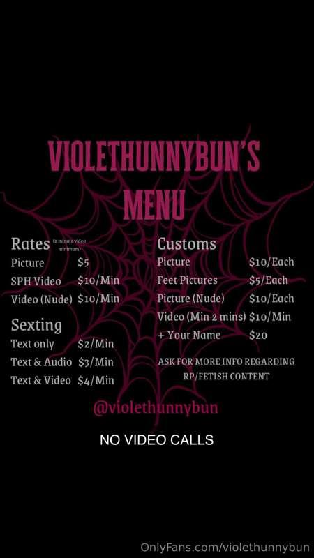 reposting my menu 🖤 dm me to buy!