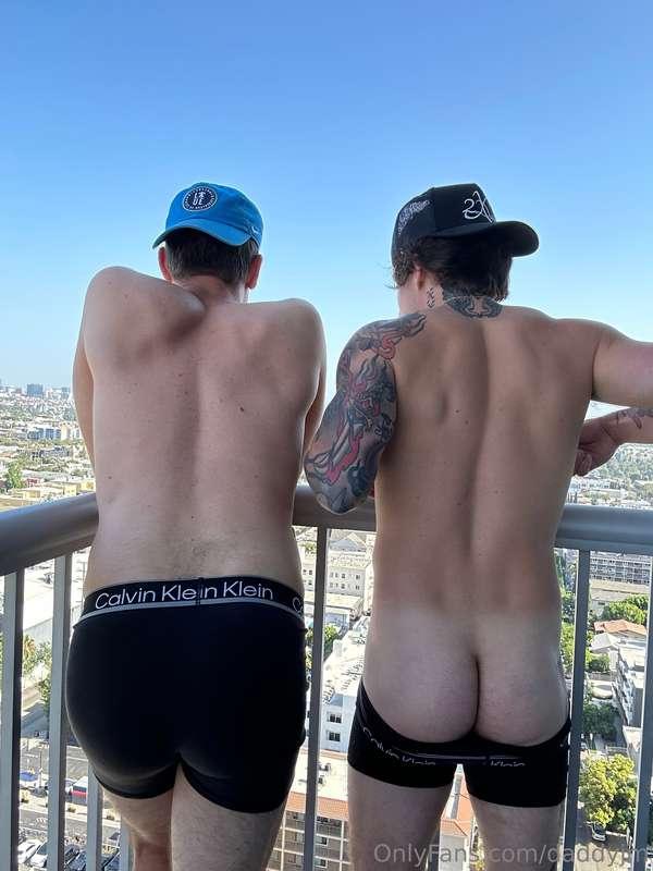 2 Dads enjoying the view