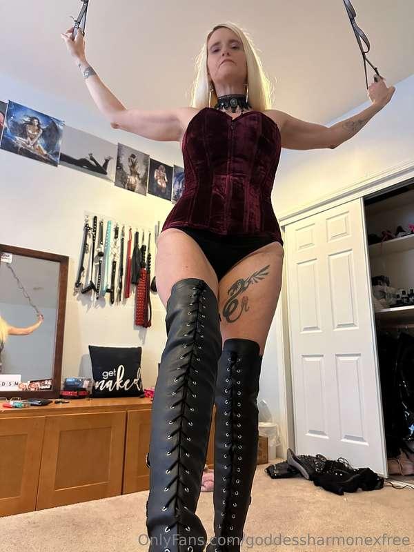 Let’s do a little ball busting slave. You just hand there. I..