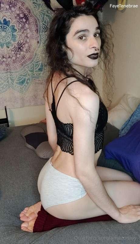 Trans goth bunny girl @fayetenebrae is looking for patrons &..