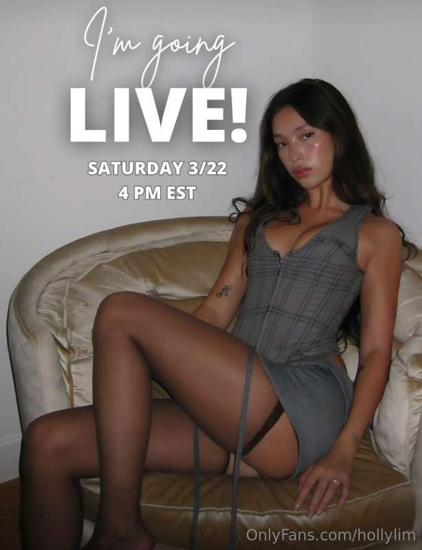 I'm going live this Saturday! better see you there 😈