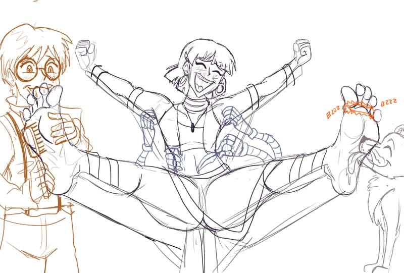 Nadia tickled [sketch][commission]
