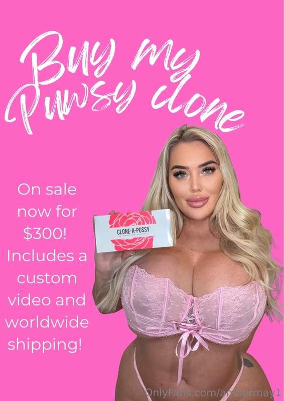 Buy my pussy clone! On sale now for only $300! Includes ship..