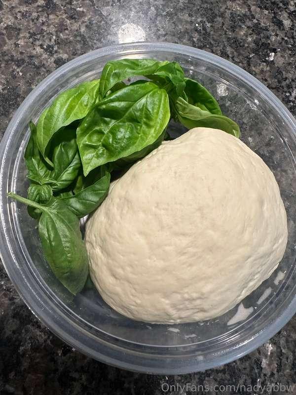 Made homemade pizza dough and picked some of my homegrown ba..