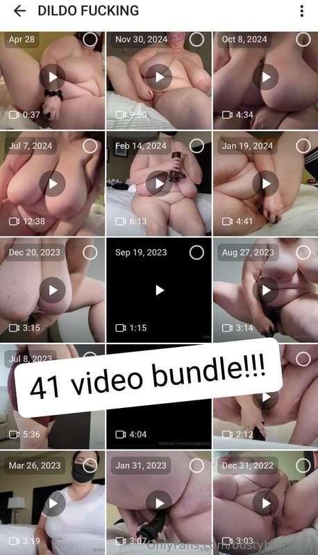 Dive into my 41 video bundle of intense dildo play, where I ..