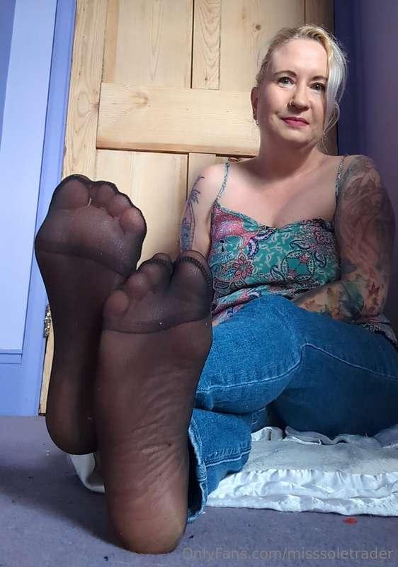 Scenting up these sheer black nylons for a lucky client!