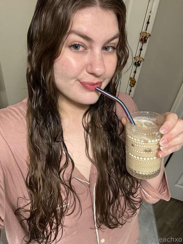 messy hair don't care <3 love my coffee
