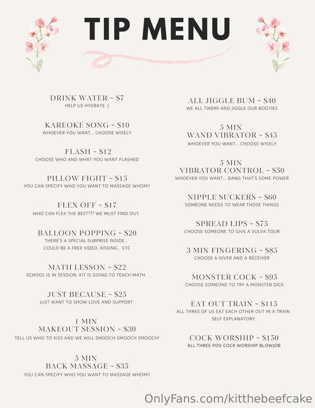 TIP MENU FOR CURRENT CAM STREAM