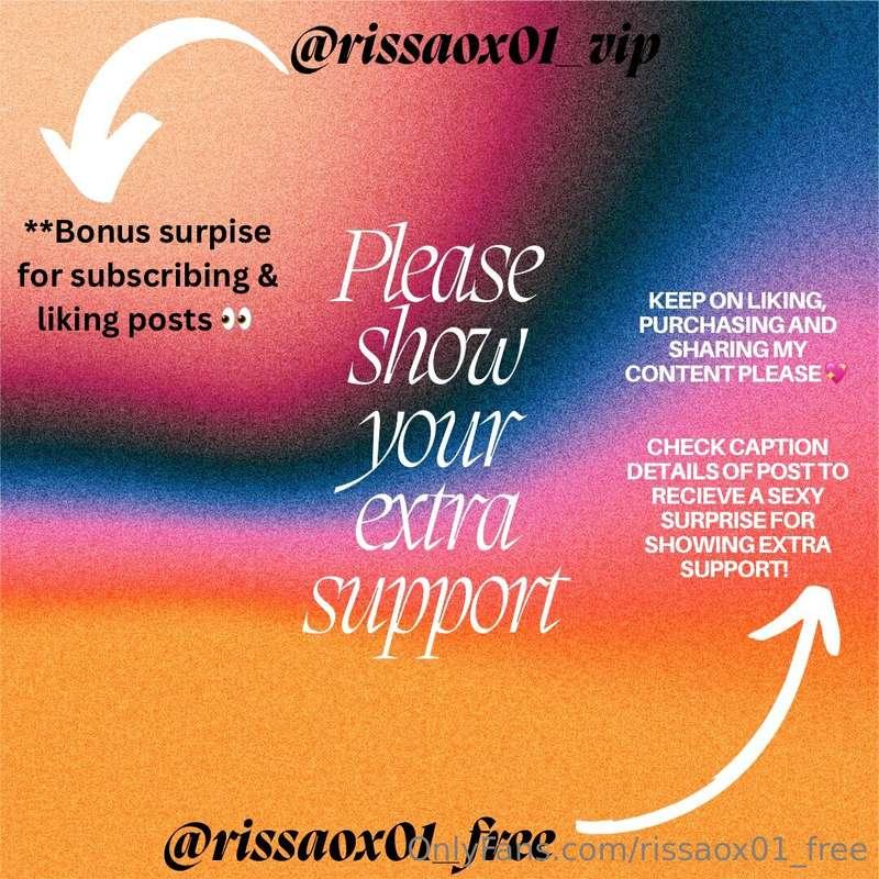 Free page @rissaox01_free 💋
Like 25 of my media for a pussy ..