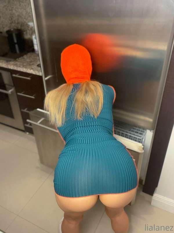 You gonna help me cook? Can you tell if I’m wearing panties ..