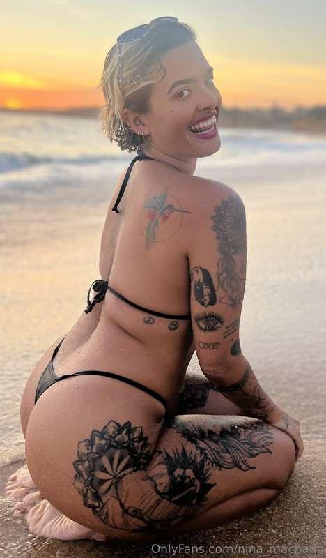 The ocean and my ink – both tell my story 🌊🌸