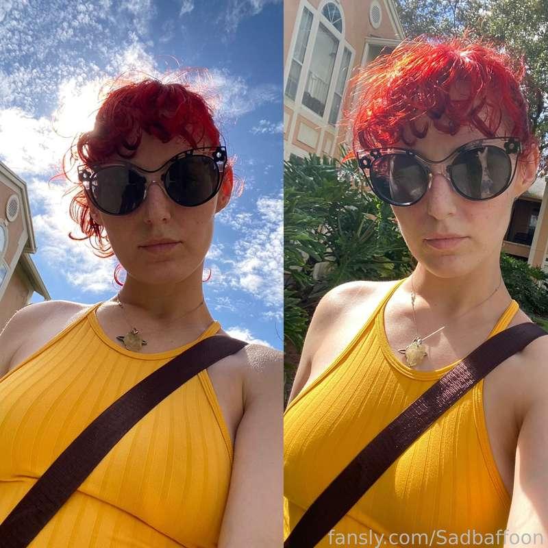 she’s sweaty but still a bad bitch.