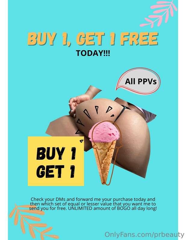 BOGO ALL DAY LONG‼️SEE FLYER ABOVE FOR DETAILS 😘