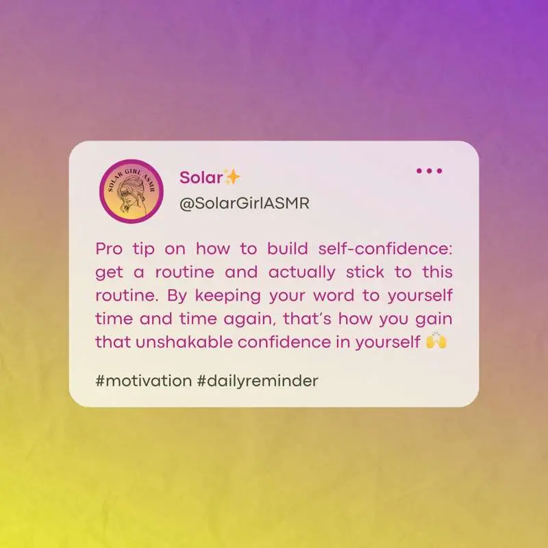 Building confidence through routines 🗓️