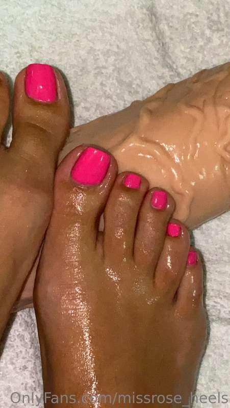 Oily and bright pink