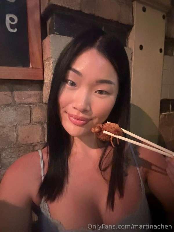 eating yummy food but actually would prefer if u were eating..