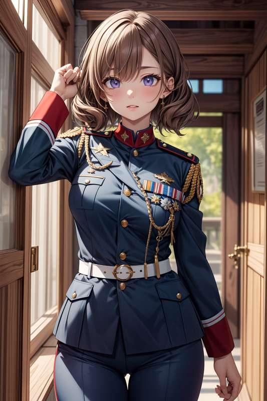 Woman in military uniform