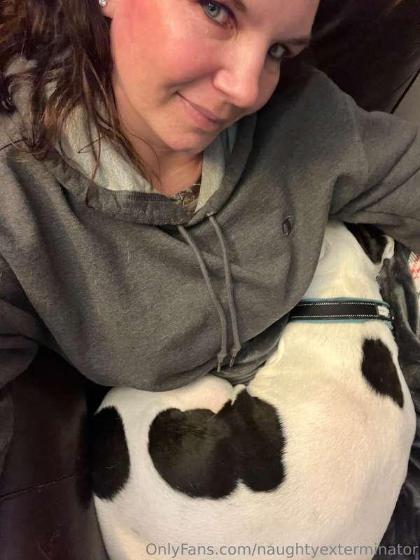 It’s a wild Saturday night with my 80 pound lap dog 🤣