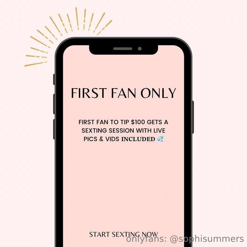FIRST FAN TO TIP $100 GETS A SEXTING SESSION WITH LIVE PICS ..