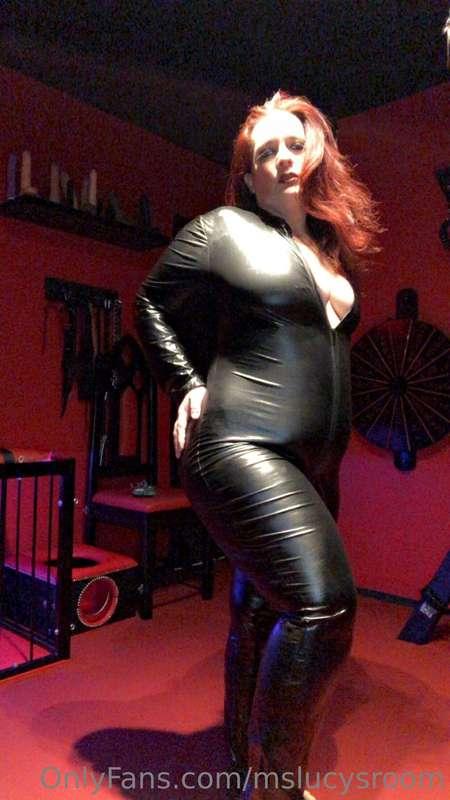 Pvc catsuit at the dungeon