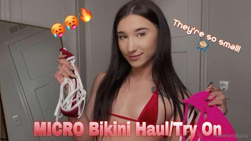 HOT New Micro Bikini Haul on Youtube! My juicy little pussy ..