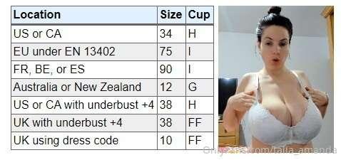 I just used an online bra calculator, I thought you guys mig..