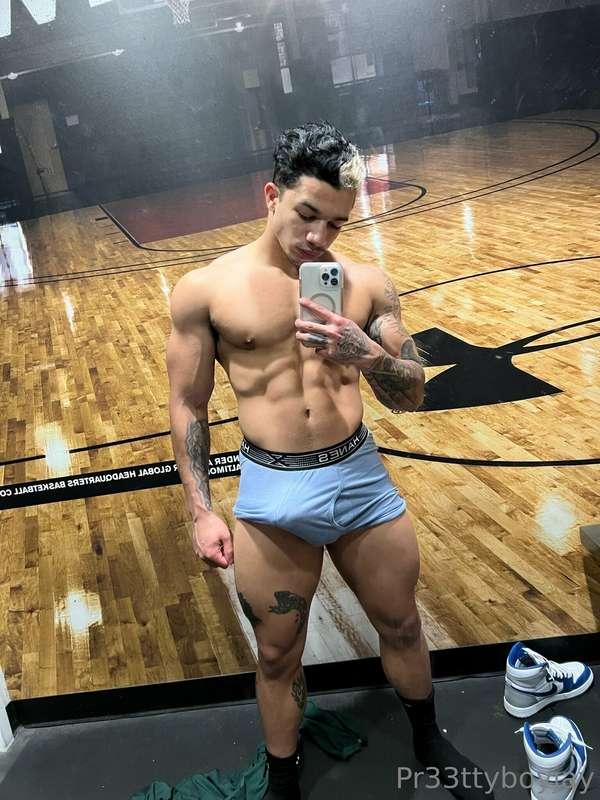 I got a lot of looks at the gym today.