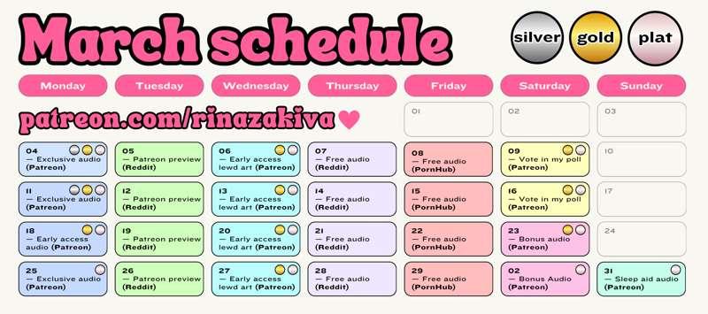 🤍 NEW PATREON BENEFITS! MARCH SCHEDULE! 🤍
