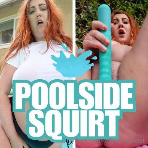 POOLSIDE SQUIRT SHOW 💦🔫 DM me for the full video🔫 wet t-shir..