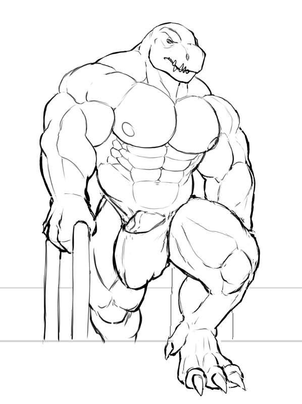 Getting out of the pool (Wip Sketch/Commission)