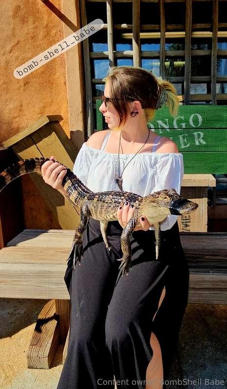 I got to hold a river cat the other day 🐊