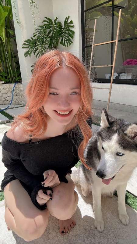 Me and my dog wishing you happy New Year 😙 i will be offline..