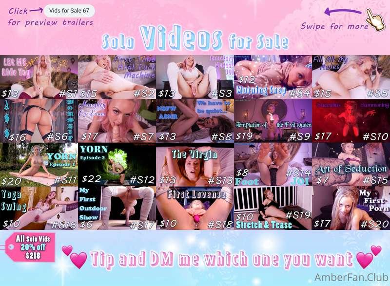 💕Videos💕
Click my "vids for sale" label 👆🏻at the top of my p..