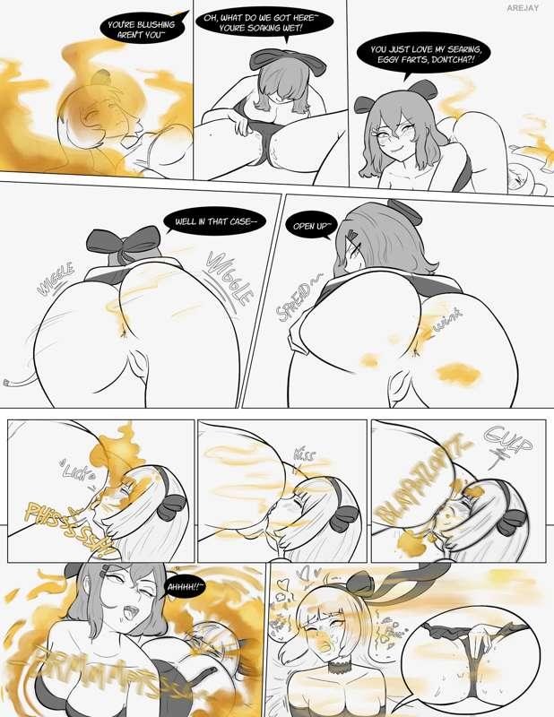 Request: Kotone enjoying komomo's farts 