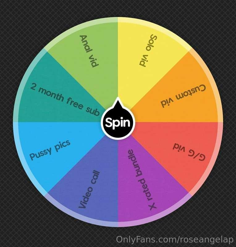 😈 𝑵𝑨𝑼𝑮𝑯𝑻𝒀 𝑺𝑷𝑰𝑵 𝑻𝑯𝑬 𝑾𝑬𝑬𝑳 😈
$15 per spin or $30 for 3! 
All pr..