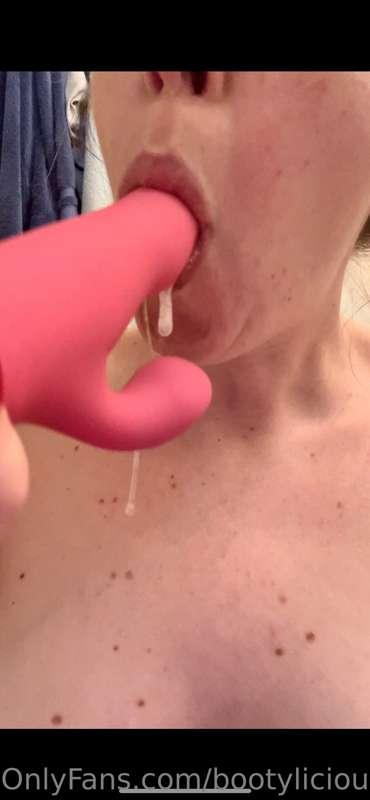 I want to gag. I want my saliva to drip down your balls