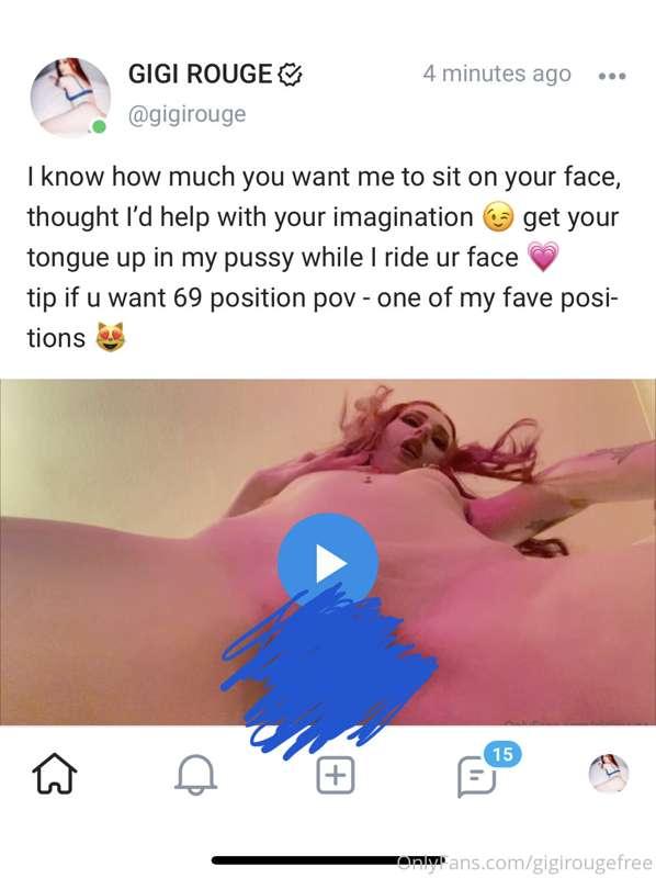 Just uploaded this video to onlyfans.com/gigirouge on the ma..