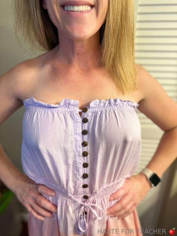 No bra while running around last minute today!! What should ..