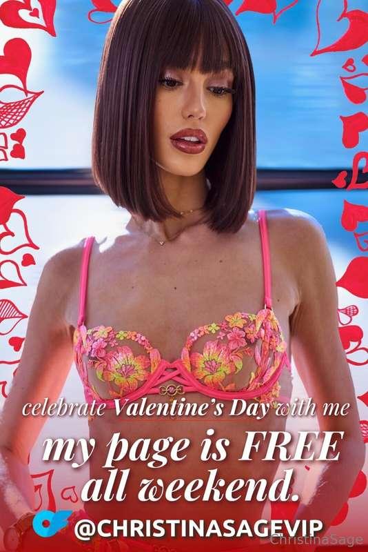 FREE Valentine’s treat, babe! 💋 Subscribe now @christinasage..