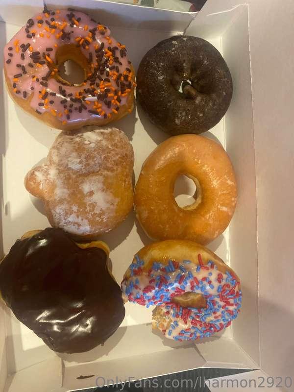 Cream and donuts for breakfast
