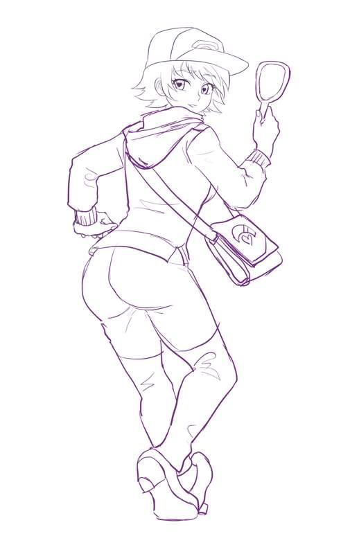 hilbert tg pokemon sketch