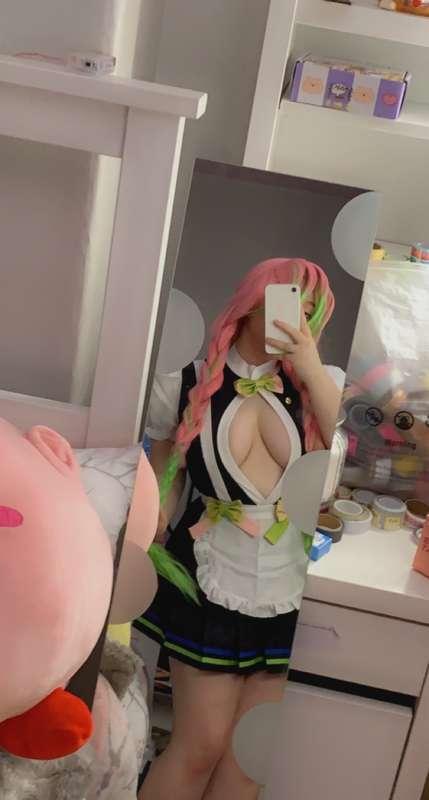 Mitsuri Kanroji MAID COSPLAY demon slayer pt.1 - (highest tier only)