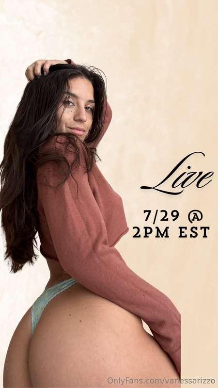 live tomorrow 7/29 @ 2pm est 🧸 poppin on a lil early tomorro..