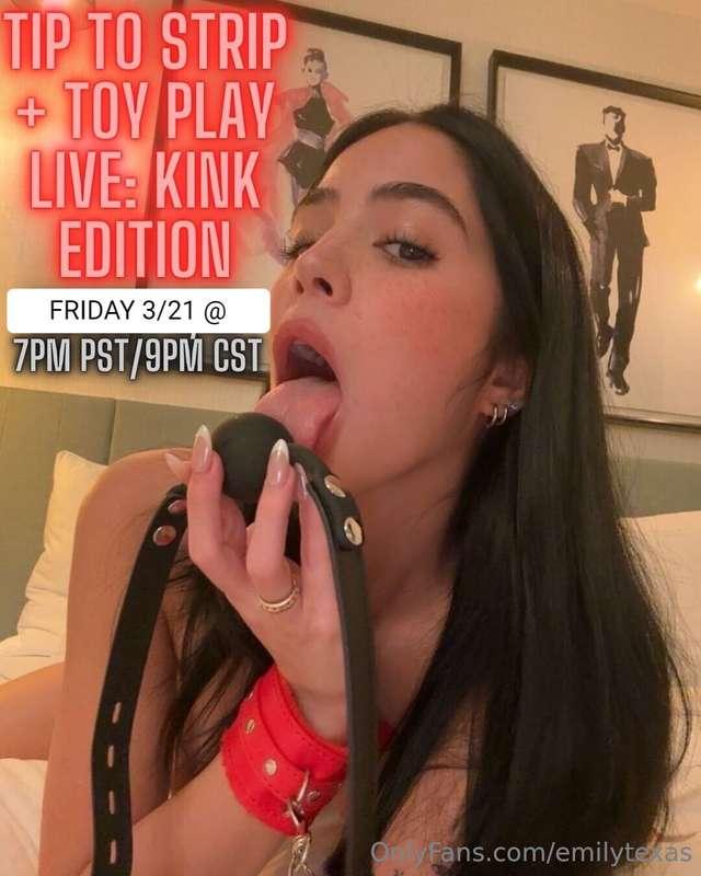 LIVE IS TONIGHT!! we’re getting exxxtra freaky tonight daddy..
