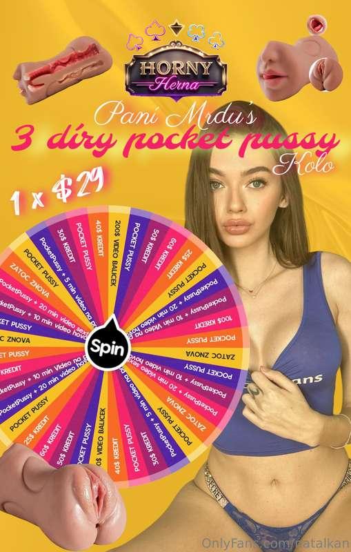 POCKET PUSSY KOLO ŠTĚSTÍMoje pocket pussy kolo, mas šanci vy..