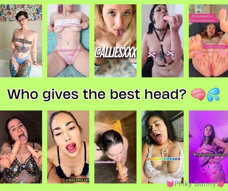 Who, out of the 10 models you'll see, sucks cock the best? (..