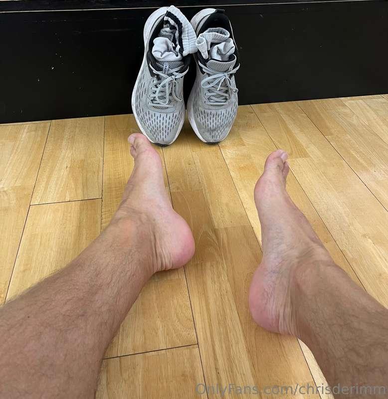 Feet. Before the workout, during and all the sweaty sports g..