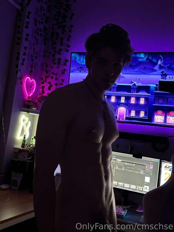 The naked silhouette cyber punk style
