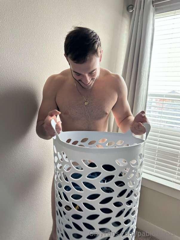 Laundry day means you're gonna get naked pics in your dms be..